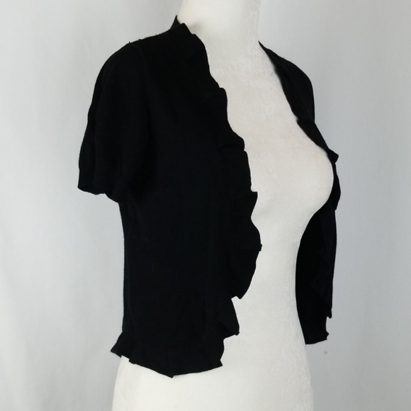 Dress Barn Black Sweater with Ruffles - Picture 1 of 6